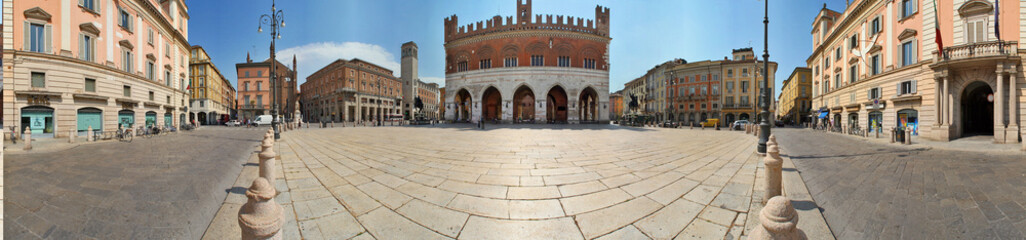 Piacenza, piazza Cavalli - obrazy, fototapety, plakaty