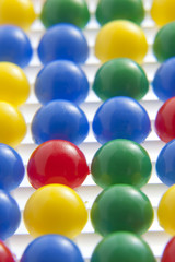 Colorful spheres toys abstract background macro