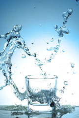 Water splash out of glass