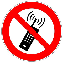 Verbotszeichen - Mobilfunk