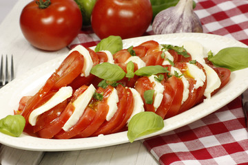 tomate et mozzarella