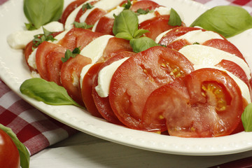 tomate et mozzarella