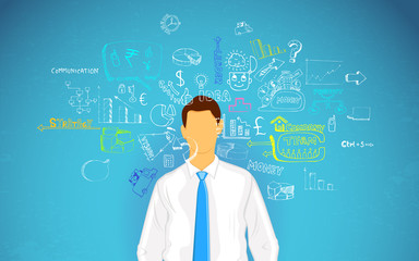 Man thinking of Business