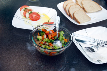 Vegetable and mozarella salad