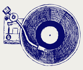 Record player vinyl record