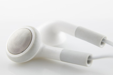 Modern small portable audio earphones
