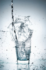 Water splash out of glass