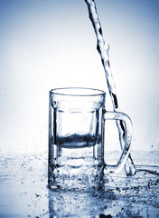 Water splash out of glass