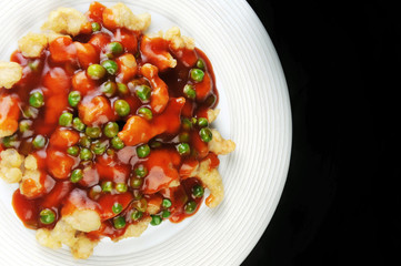 chicken with red sauce