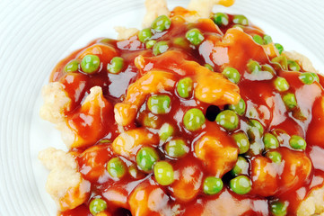 chicken with red sauce
