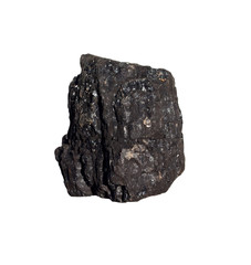 Coal on Isolated White Background