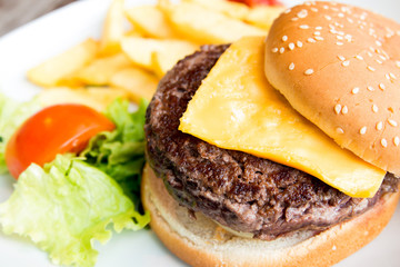 American cheese burger