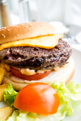 American cheese burger