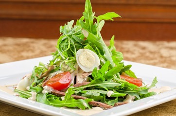 Tasty salad of beef tongue