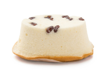 red bean cheese cake with clipping path
