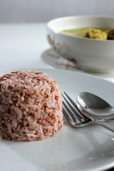 brown rice cooked with Chicken soup