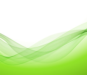 Green abstract wave