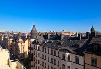 Naklejka premium rooftop view of Stockholm