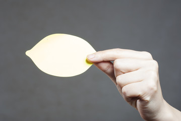 Funny smiling businesswoman portrait isolated on white