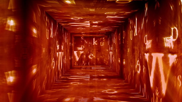 Tunnel animation ending in Merry Christmas in multiple languages