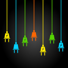 Naklejka premium plugs background