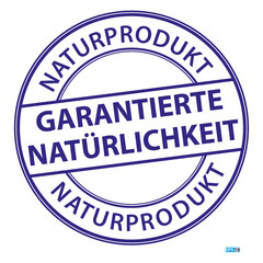 naturprodukt garantierte natürlichkeit button stempel