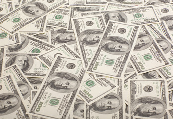 Background with money american hundred dollar bills