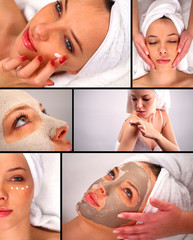 Beauty treatment collage