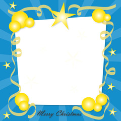 christmas card blue - obrazy, fototapety, plakaty