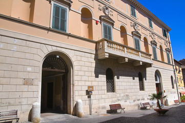 Bruschi-Falgari palace. Tarquinia. Lazio. Italy.