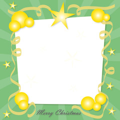 christmas card green - obrazy, fototapety, plakaty