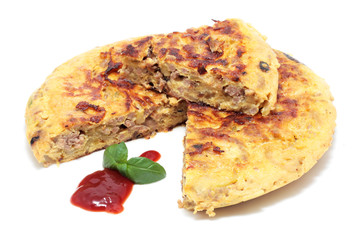 Tortilla of minced meat