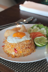 Fried rice with fried egg