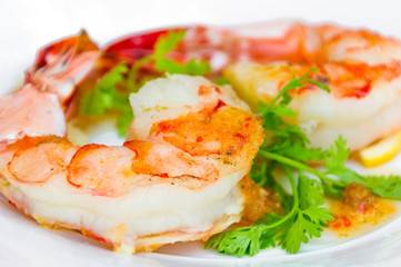 Grilled tiger prawn