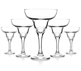 Empty glass of margarita