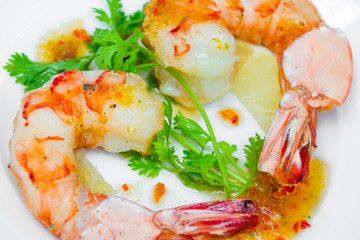 Grilled tiger prawn
