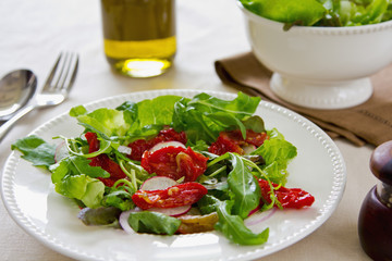 Sun-dried tomato with arugula  salad