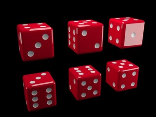 six dés six cube