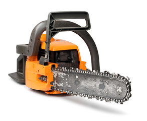 Fototapeta premium Big chain saw front view
