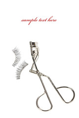 eyelash curler and false eyelashes