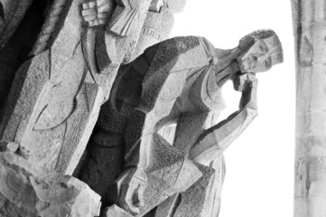 Fototapeta premium Architectural detail of Sagrada Familia in Barcelona, Spain