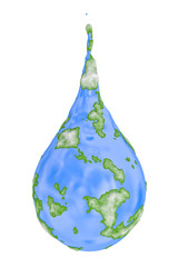 symbolic droplet of climate change