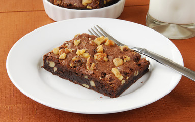 Brownies with milk