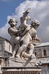 Fototapeta na wymiar Sculptures of angels Pisa Tuscany Italy
