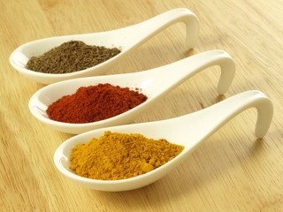 Cumin, turmeric and pepper