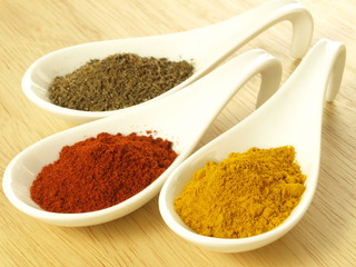 Cumin, turmeric and pepper