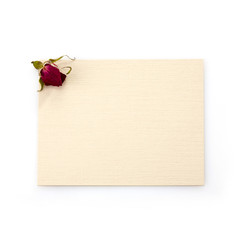 Paper note with rose decor