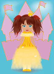 Jolie petite princesse, illustration vectorielle