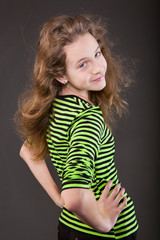 Portrait of happy girl teenager