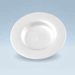 White clean plate concept illustration
